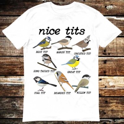  Schöne T*ts Vogeluhr Sumpfblau Weide T*t Vögel T-Shirt 6103