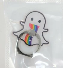 Rotating Finger Ring Stand Holder For Cell Phone - New - Ghost