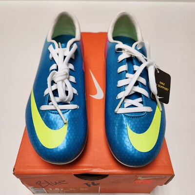 Nike Mercurial Victory IV FG Kids Soccer Shoes Neptune Blue