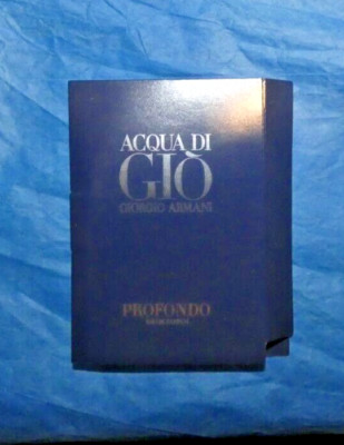 NEW GIORGIO ARMANI Mens Acqua Di Gio Profondo Eau de Parfum EDP Spray 0.04 oz.