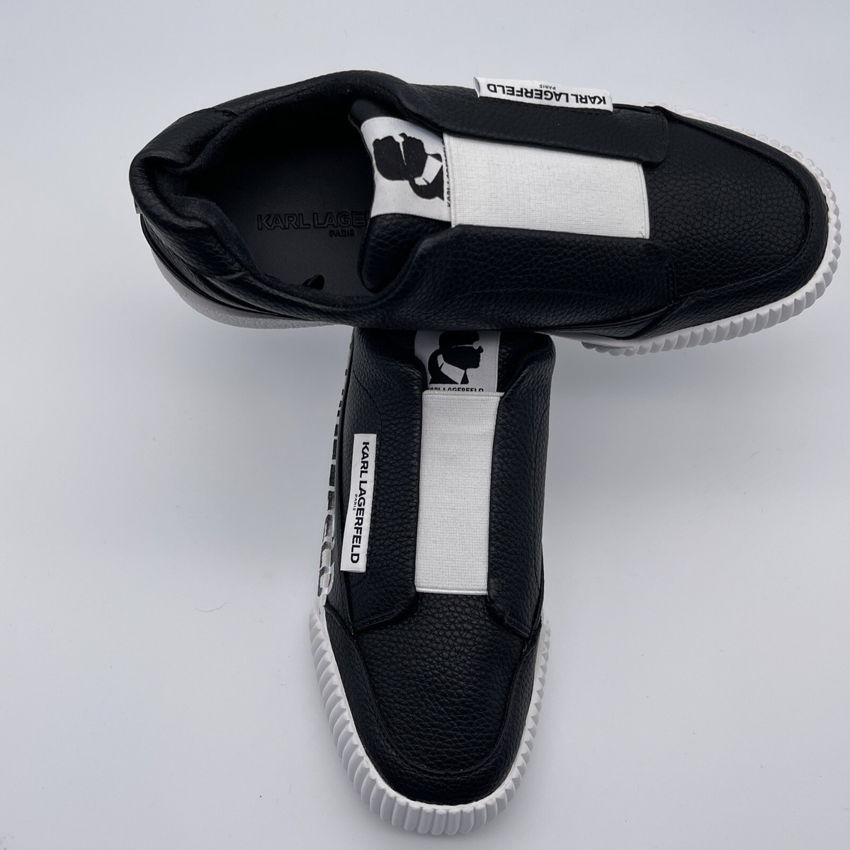 Karl Lagerfeld Paris JOLISA Logo Slip On Black Shoes Size M