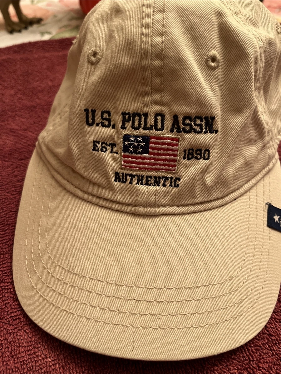 U.S. POLO ASSN. EST. 1890 - One Size Adjustable STRAPBACK Baseball Cap Hat beige