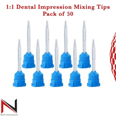 50 Pcs PACK Mixing 4.2mm Dental Impression Mixing Tips Light body 1:1 Ratio