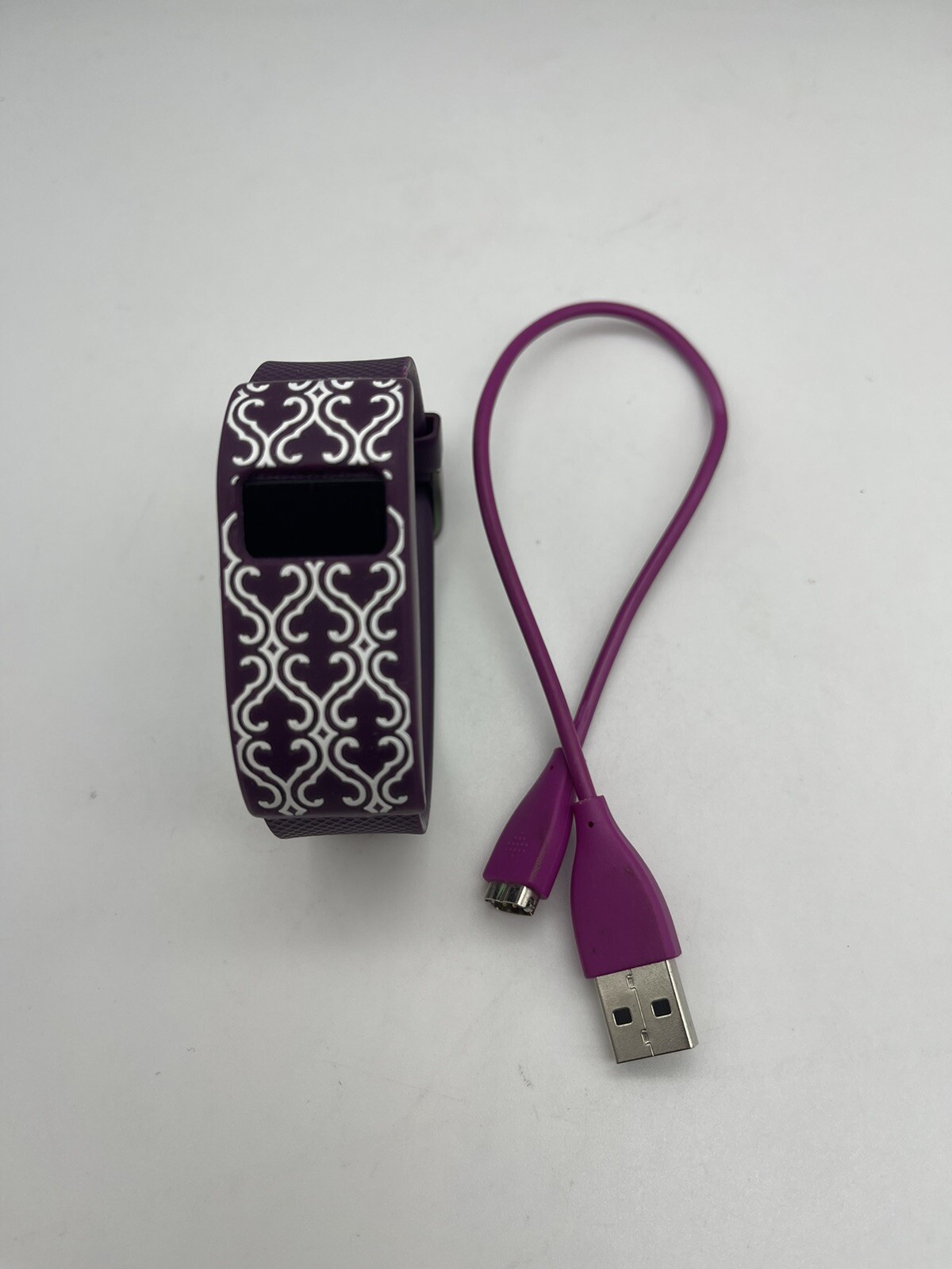 Fitbit Charge HR Wireless Heart Rate Tracker with Purple Sleeve Band-image