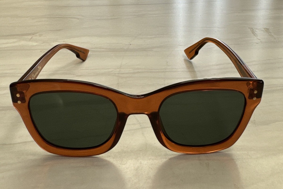 Christian Dior Diorizonl Sunglasses Christian Dior Gold Tone Metal Diorizon 1 Shield Mirror  main image 4