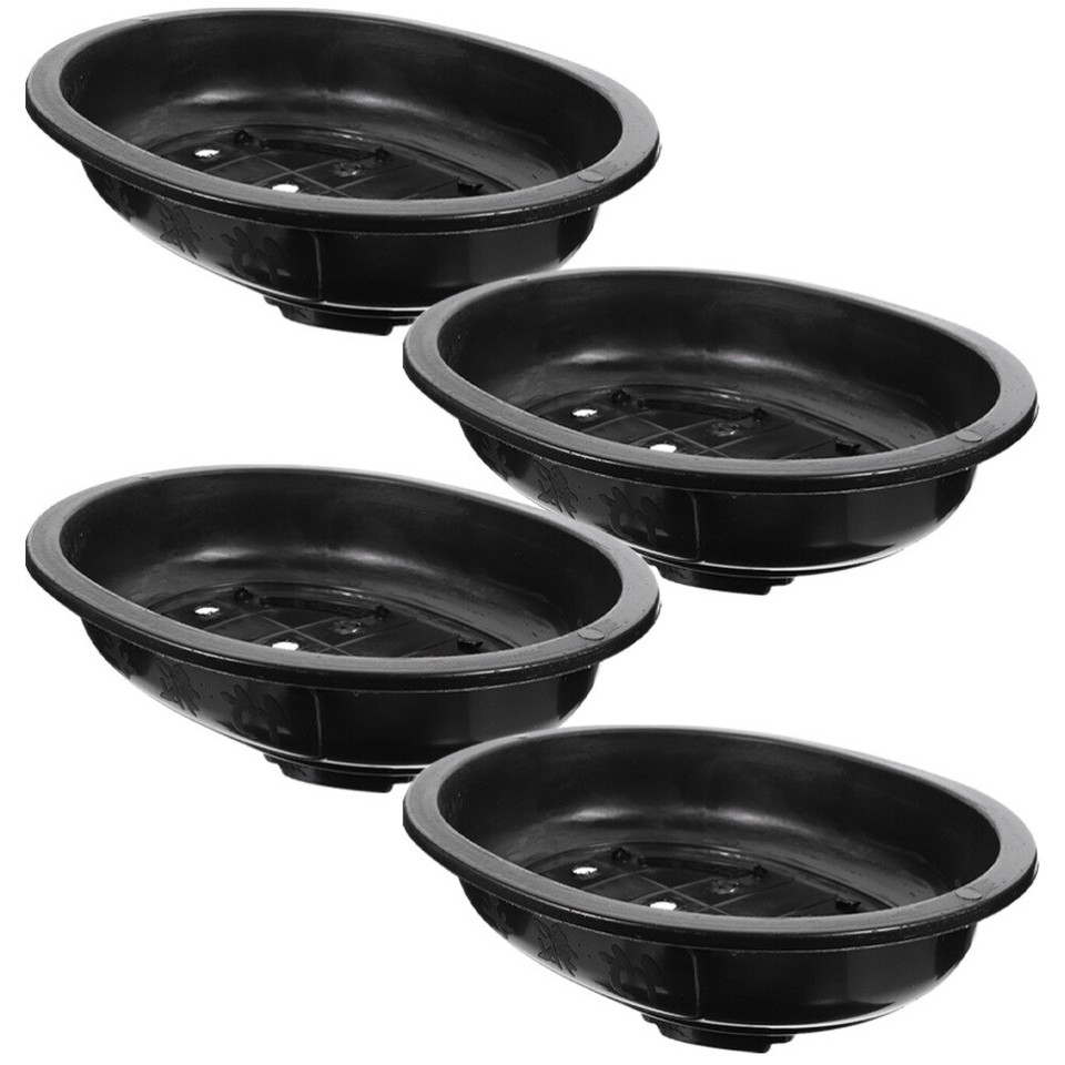 4Pcs Garden Practical Balcony Oval Bonsai Pot Bonsai Garden Home eBay
