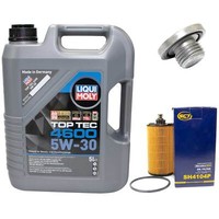 MotoröL Set 5W-30 5 Liter + ÖLfilter + ÖLablassschraube FüR Chevrolet Cruze Trax