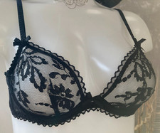 Reggiseno Agent Provocateur pizzo nero 36A DENVER nuovo adatto anche 36B