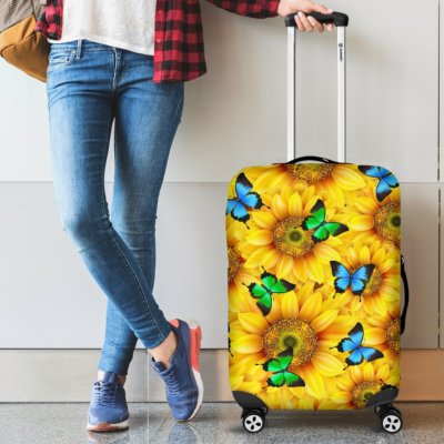 Sunflowers Luggage Suitcase Fabric Cover Protector (Luggage not included) 