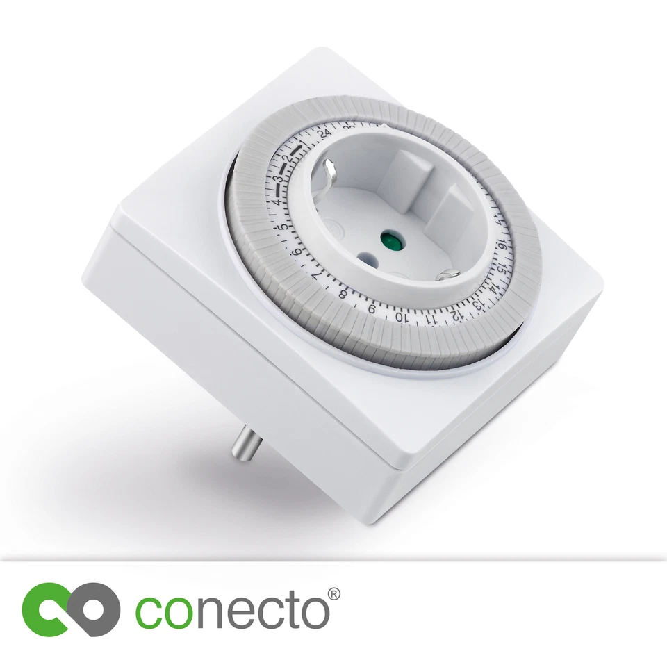 Mechanische Zeitschaltuhr 3500W 230V Timer Schalter Steckdose Zeitschaltung weiß - Bild 4 von 4