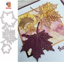 3 Maple Leaves Metal Cutting Dies Stencil Scrapbook Embossing Album Decor Craft