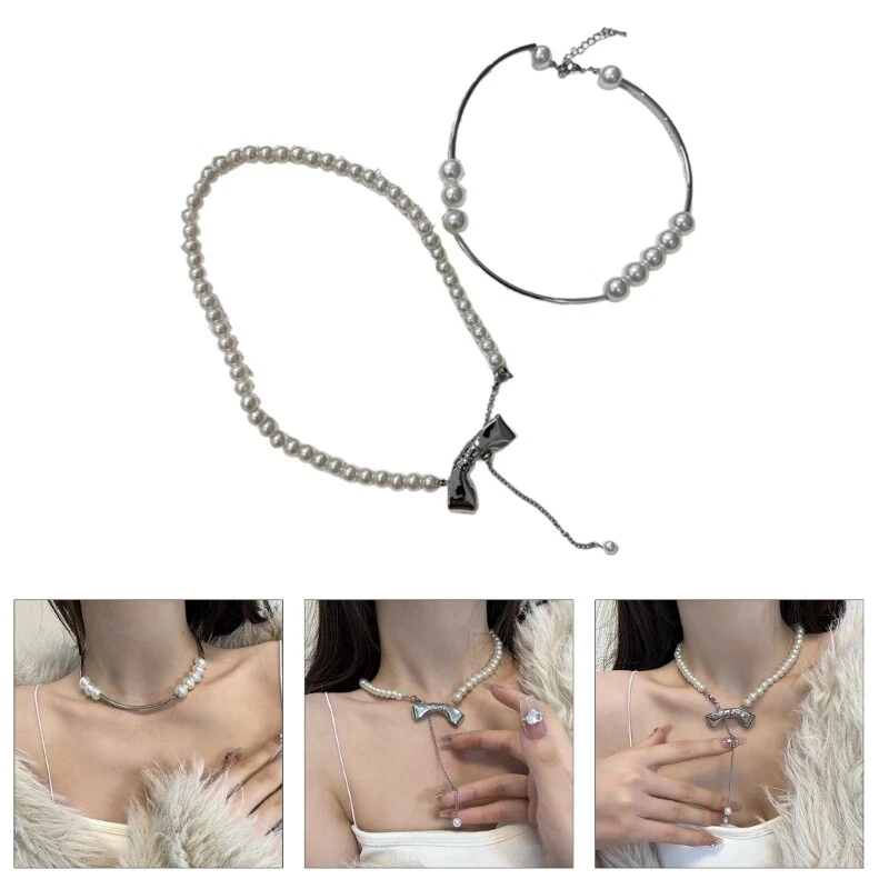 Simple metal best sale necklace