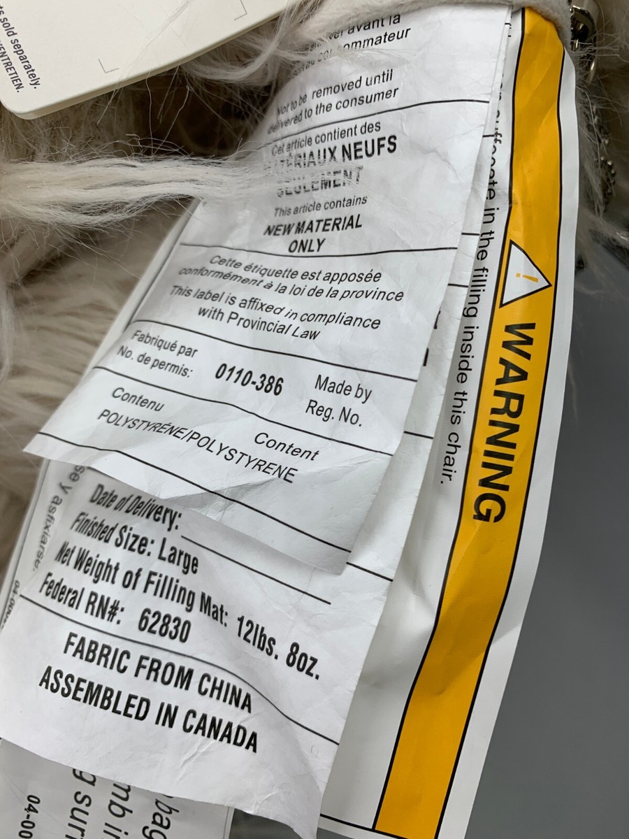 OTAUTAU Housse de sac de haricots en fausse fourrure épaisse et douce