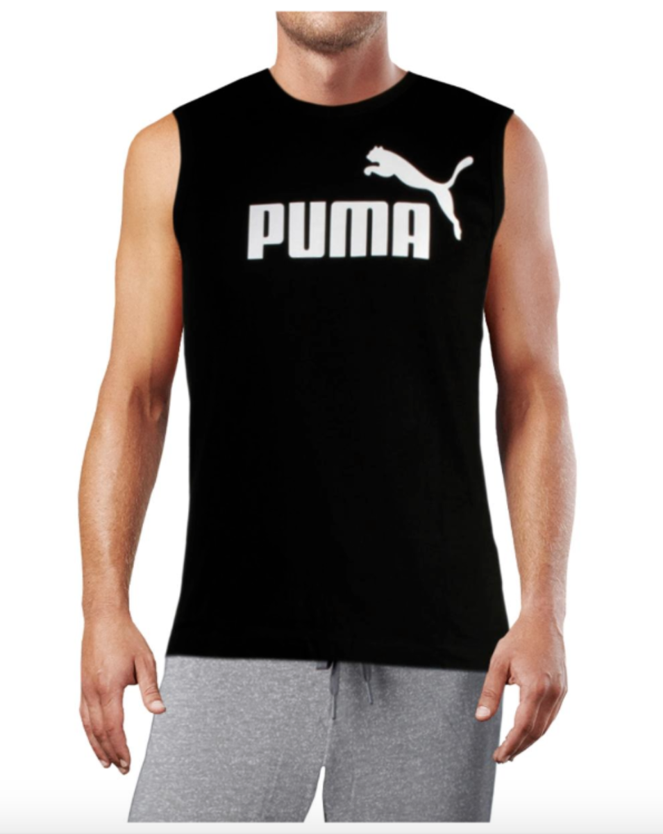🔥🔥 Puma Mens No. 1 SL Black Red Essential T-Shirt 🔥🔥 Puma Mens No. 1 SL Black Red Essential T-Shirt