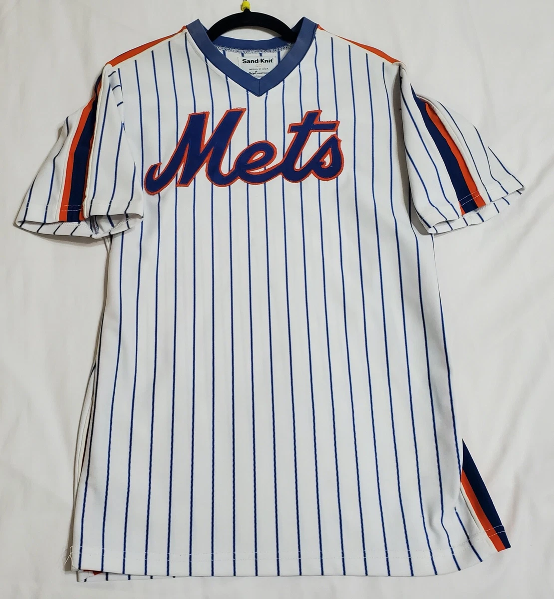 Authentic SAND KNIT 46 XL NEW YORK METS VINTAGE 1982 Jersey ULTRA RARE