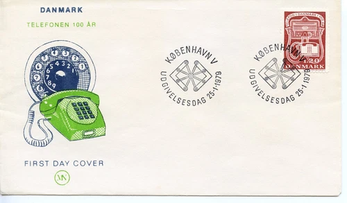 DENMARK 1979 The 100th Anniversary of the Danish Telephonet  FDC2522