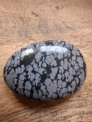 Natur Rollsteinrolle - Obsidian Schneeflocke - Beruhigung