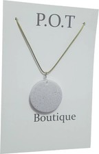 Round Marble Pendant Necklace/Natural Jewelry/Boho/Teens/Adults/Sophisticated