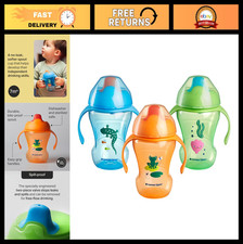 Non-Spill Trainer Cups for Toddlers, 8oz, Bite-Resistant Spout, BPA Free, Pack o