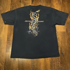 Vintage Y2K Guardians of Paradise Mens Size XL Tshirt Navy Dragon ODM Cyber
