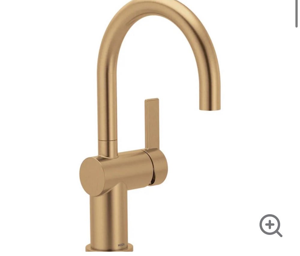 Moen 5622BZG Cia 1.5 GPM Single Hole Bar Faucet, Bronzed Gold