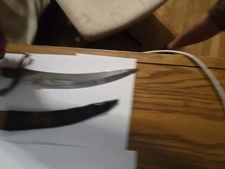 Antigua daga curvada islámica Khanjar de Oriente Medio de WWll Foto 2 de 4