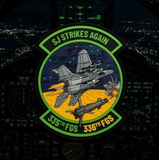 335th / 336th FGS - EPIC FURY - 3D PVC PATCH - USAF Seymour Johnson F-15e F-15