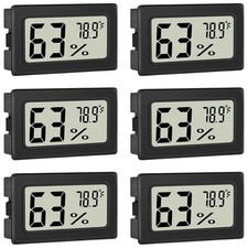 6 Pack Mini Hygrometer Indoor Humidity Meter, Small Digital Thermometer Humidity