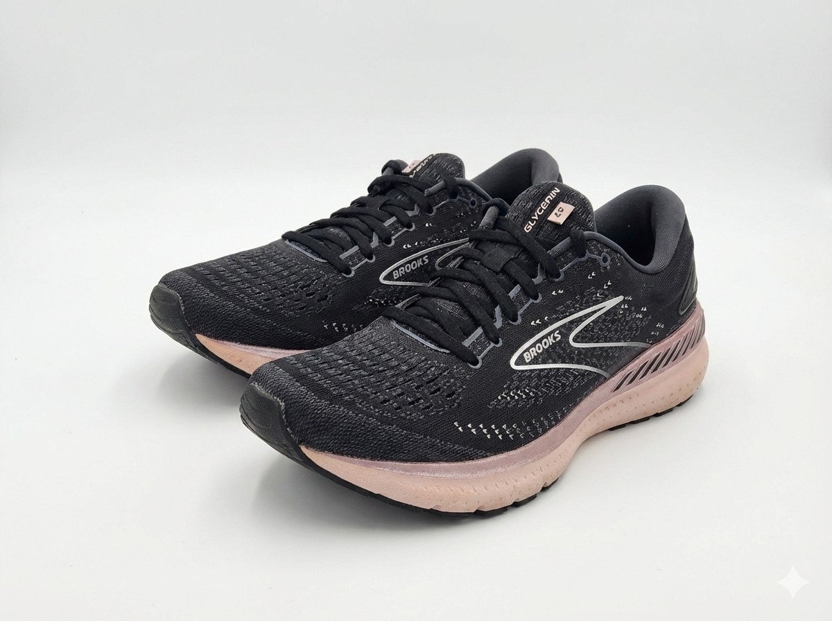 Brooks Glycerin GTS 19 Women's Running Shoes Sneakers Blue Pink Size 10 D WIDE