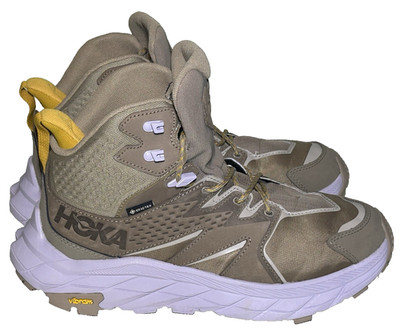 Hoka Anacapa Mid GORE-TEX(R) Dune/Lilac Marble Womens  10.5B Hiking Shoes Boots