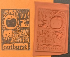 Zettiology Mixed Media Collage Outburst Unmounted Rubber Stamp