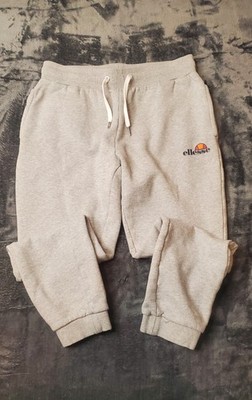 Ellesse Men's Gray Fleece Sweatpants L Drawstring Tapered Fit Pockets