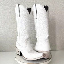 Lane MEGAN MORONEY Cowboy Boots Smokeshow Womens 9.5 White Western Cowgirl Tall