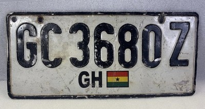 Ghana afrikanisches Nummernschild original gebrauchter Zustand