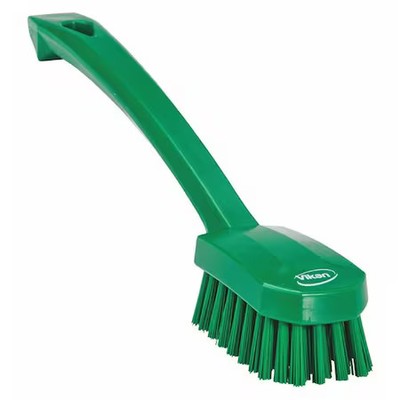 Vikan 30882 1 37/64 In W Scrub Brush, Medium, 7 45/64 In L Handle, 3 In L