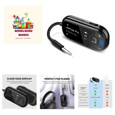 Voyager OLED Display Latest Auracast Bluetooth 5.4 Adapter for Airplane, ...