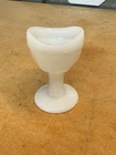 Vintage Optical Eye Wash Cup Pedestal White Milk Glass Ocular Care Apothecary