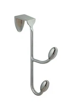 iDesign Silver Steel Medium Orbinni Over the Door Double Hook 10 lb. cap.