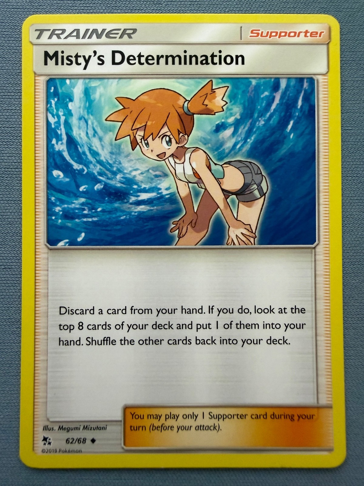 Misty's Determination 62/68 - Hidden Fates Pokemon Card (2019) - NM/LP