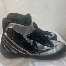 Adidas Silver High-Top Wrestling Sneakers Retro Streetwear Size 7.5 G63774