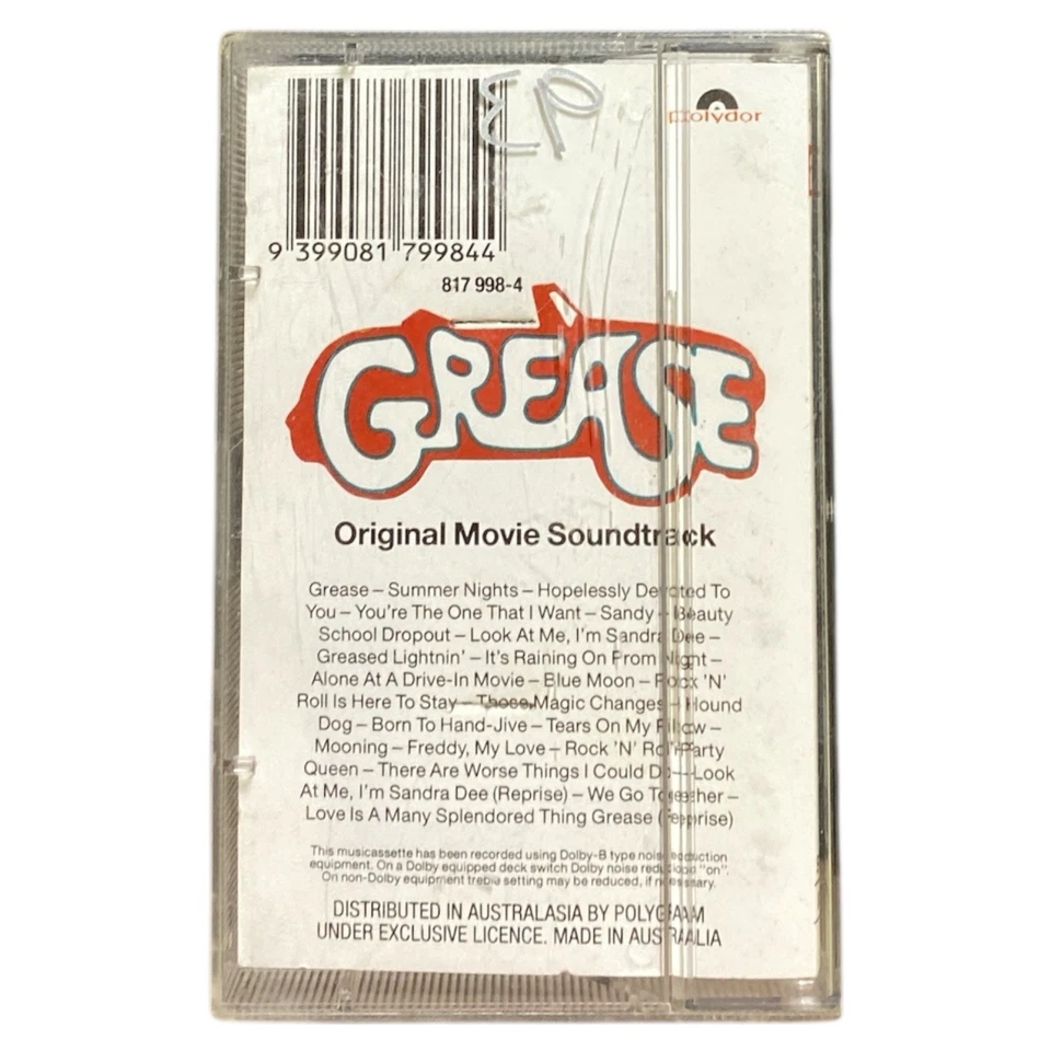 Grease Cassette Tape Movie Soundtrack John Travolta Olivia Newton-John VTG 1978 - Image 2 of 4