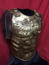 18 Guage Brass Medieval Eagle Armor Roman Cuirass Reenactment Breastplate Battle