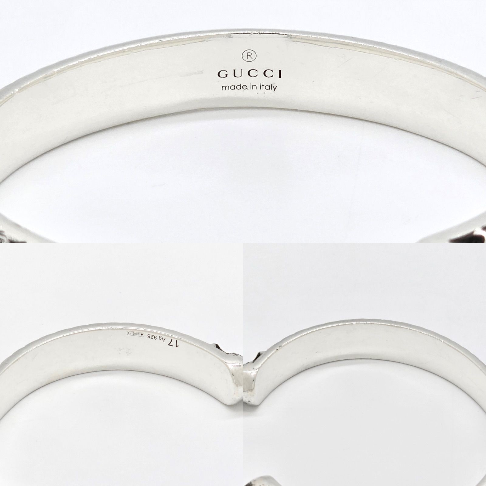 GUCCI Interlocking G Cat Head Bangle Bracelet 6.5… - image 2