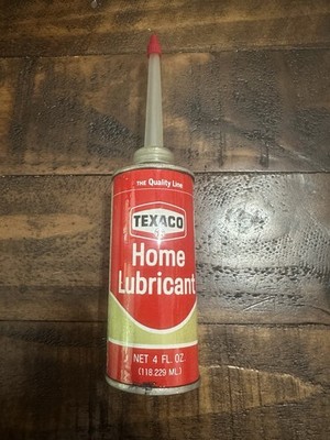 TEXACO HOME LUBRICANT Oil 4 FLUID OZ Can WITH SPOUT VINTAGE 1967