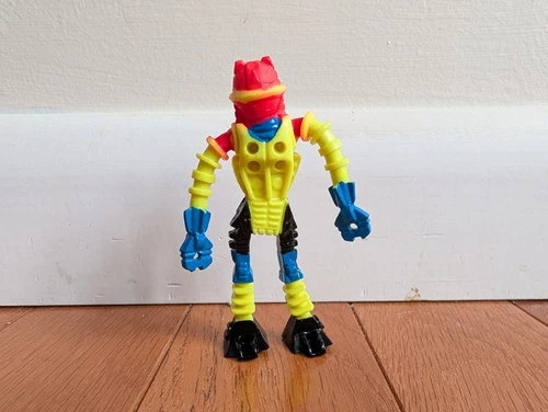 1985 Arco Robot Zone Yellow Bendy Figure Hong Kong Poseable Excellent Shape