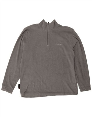 Invicta Herren Fleecepullover mit Reißverschluss am Ausschnitt Large grau Polyester BD06