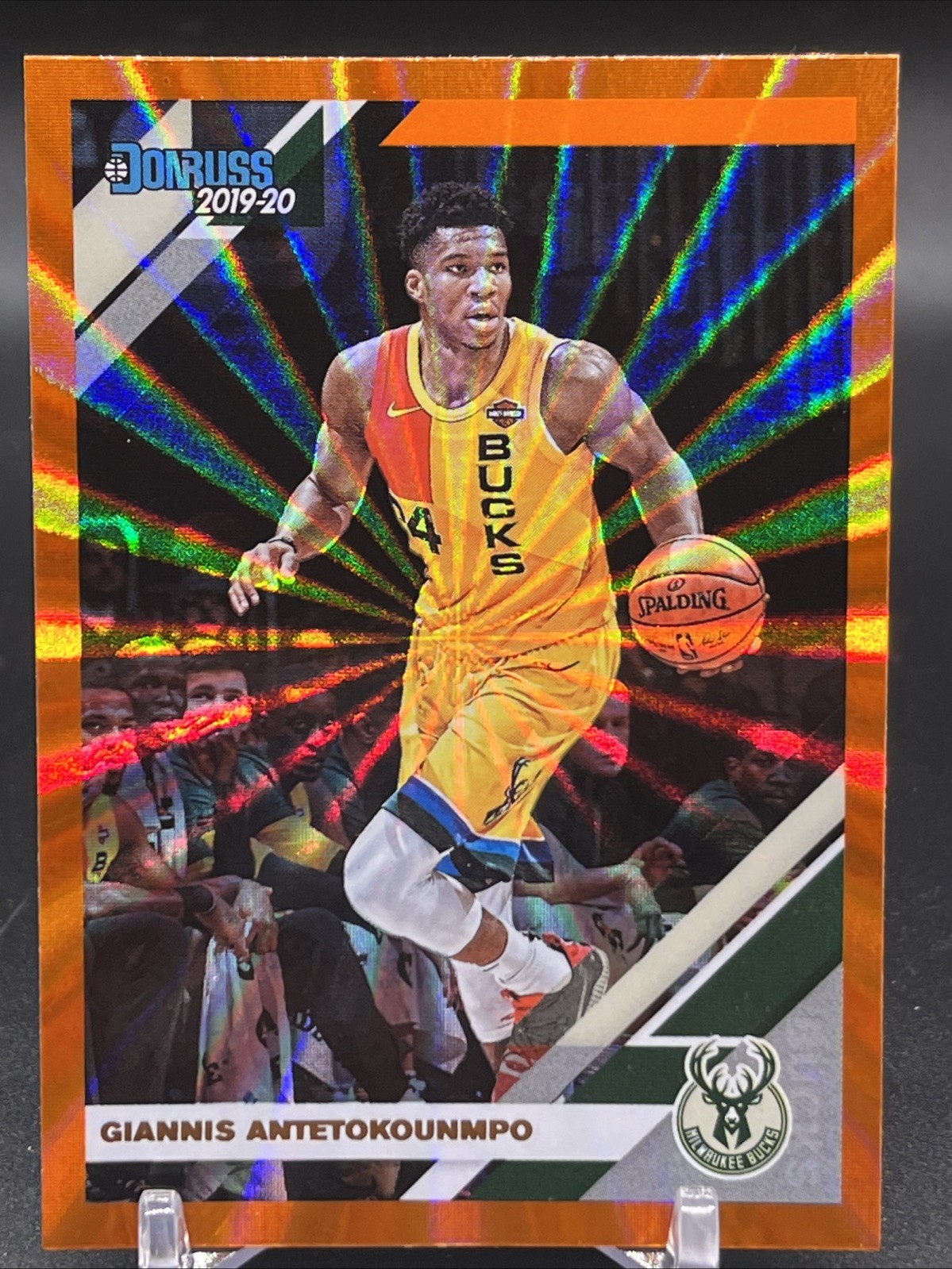 2019-20 Panini Donruss - Giannis Antetokounmpo #113 Holo Orange Laser