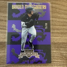 2025 Panini Crusade Baseball Braden Montgomery Purple 75/99 #9 Chicago