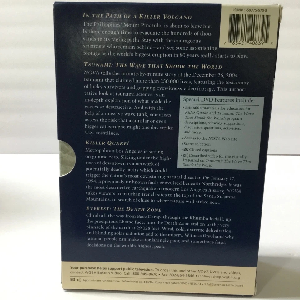 Nova Earth Science PBS Special 4DVD Box ox Set 2006 - Image 3 of 4