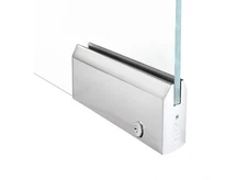 4" Tapered 12" Patch Rail With Lock For 3/4" Glass - Polished Stainless